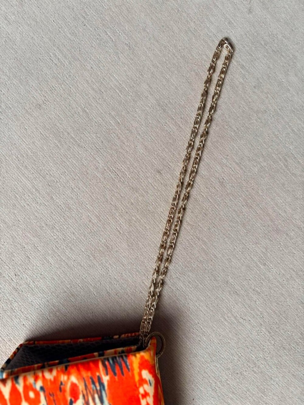 Jessica McClintock Colorful Ikat Print Clutch Evening Bag w/ Chain Strap - Picture 5 of 5